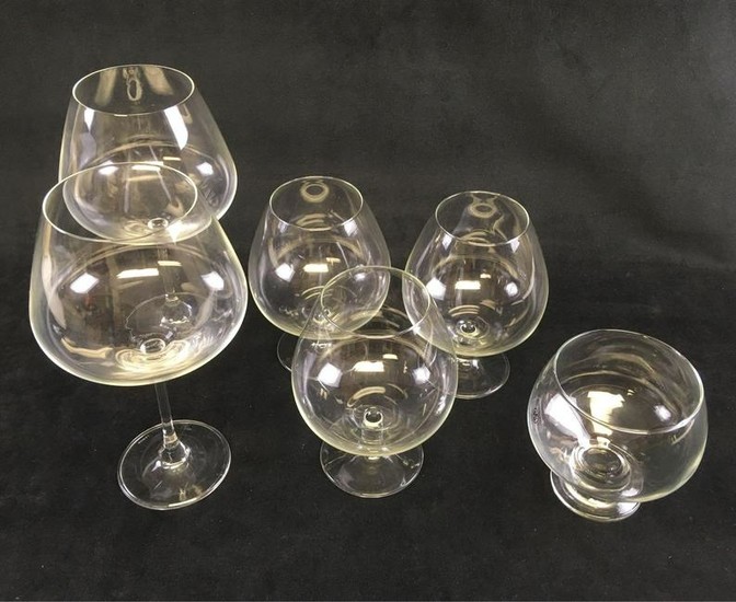 Classic BarwareÂ Collection of 6 Fine Crystal Glass