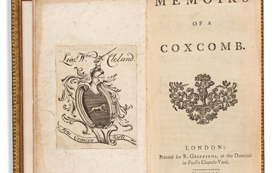 Cleland, John (1709-1789) Memoirs of a Coxcomb. London: Printed for R. Griffiths, 1751....
