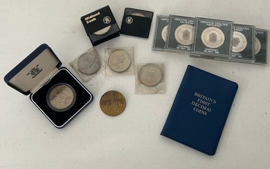 Collection of Coins & Medals to include: Eiffel Tower Medal ...