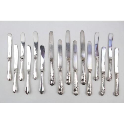 Collection of assorted Silver handled Butter knives Sheffiel...
