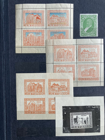 Collection of stamps - Estonia, German Occupation I World War, Russia & philatelic items