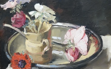 Constantin Kluge (1912-2003), Still life with flowers, signed l.l., oil...