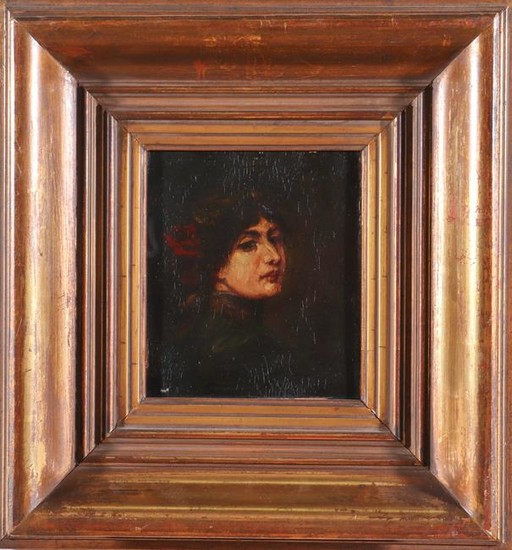 Continental School Portrait of a Woman Oil