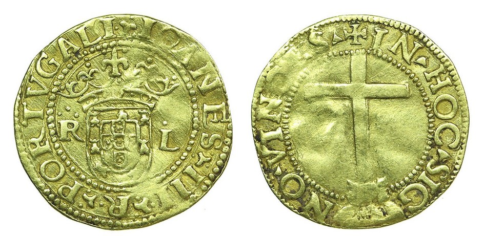 D. João III - Cruzado Calvário R L nd, MUITO RARO