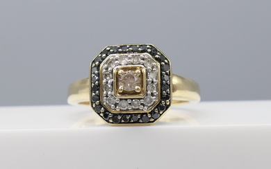 DIAMOND & GOLD dress ring.