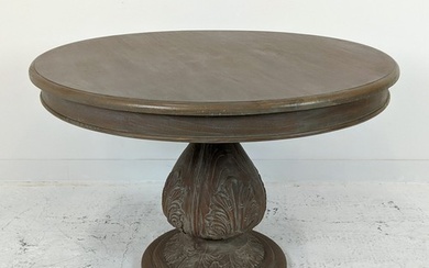 DINING TABLE, French Provincial style, carved base, circular...