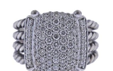 David Yurman Wheaton Silver Diamond Ring