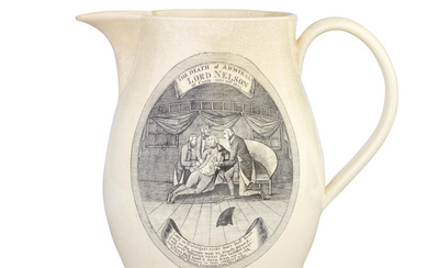 Death of Nelson: a large creamware jug, early 19th century