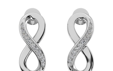 Diamond 1/20 Ct.Tw. Infinity Earrings in Sterling Silver