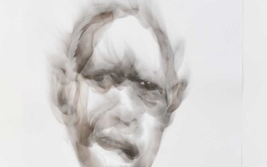 Diane Victor (South African b.1964) Smoke Drawing of a Man's Head