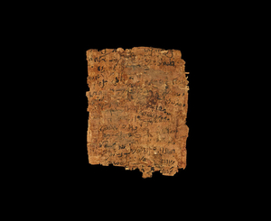 Egyptian Papyrus Page Fragment Ptolemaic-Roman Period, 4th century BC-4th...