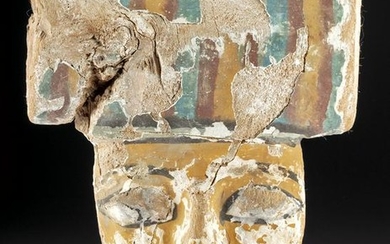 Egyptian Ptolemaic Cedar / Gesso Mummy Mask