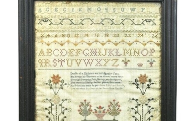 English Dated Needlepoint Sampler Sabina Goodwin 1812.