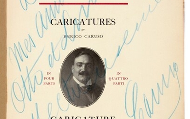 Enrico Caruso | Caricatures by Enrico Caruso, signed and inscribed by Caruso on the title page. New York, 1908