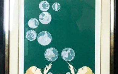 Erte Bubbles Signed & Numbered Lithograph