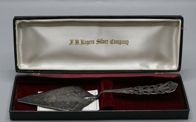 F B Rogers Silver Company Fancy Silver Plate Cake Knife