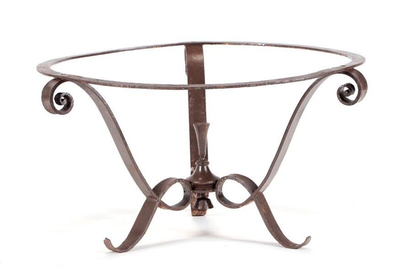 FRENCH IRON ART DECO COFFEE TABLE BASE C.1935