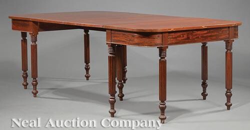 Federal Mahogany Two-Part Dining Table