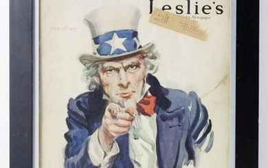 First Cover of Uncle Sam, Leslies Newspaper, 1917