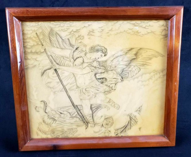 Framed Pencil Art by An Inmate of Lake Correctional