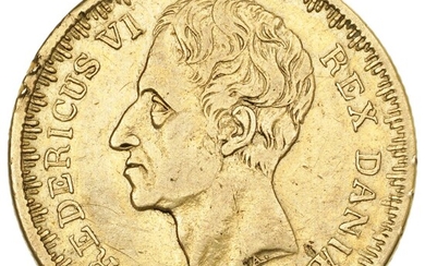 Frederik VI, Frederik d'or 1831 FF, Altona, H 4B, S 2, F...