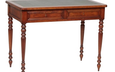 French Louis Philippe Carved Walnut Writing Table, mid 19th c., H.- 30 in., W.- 39 1/2 in., D.- 22 i