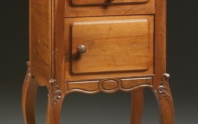 French Louis XV Style Carved Walnut Marble Top