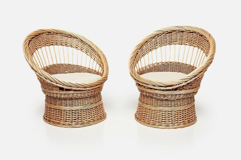 French, Wicker Chairs (2)