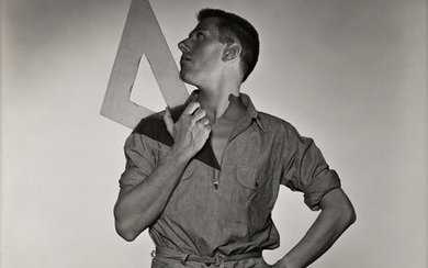 GEORGE PLATT LYNES (1907-1955) Paul Cadmus. Silver contact print, the image measuring 247.7x193.7...