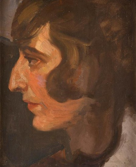 GERMAN SCHOOL c. 1920/30's Lady portrait in profile