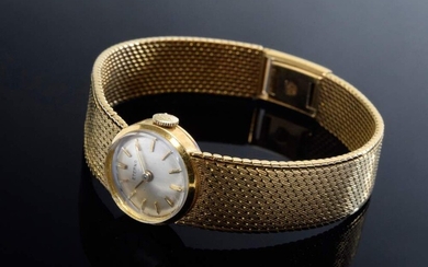 YG 750 ladies' wristwatch, ETERNA, Switzerland, manual winding, circa 1960, No. 5062464, 34.2g, 16.4 x 1.1cm, operable (no guarantee on movement and functionality), glass chipped
