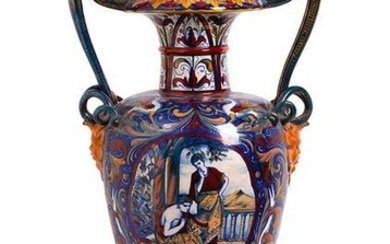 GUALDO TADINO CERAMICS - Glazed ceramic amphora with