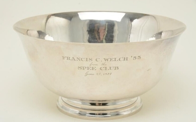 Gebelein sterling silver punch bowl, Harvard Spee Club
