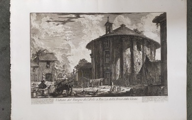 Giambattista PIRANESI (1720-1778) Veduta del Templo della Sibilla Le temple de la fortune près de...