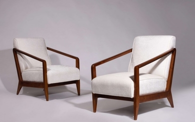 Gio PONTI 1891-1979 Paire de fauteuils dite "Garzanti"- Circa 1953