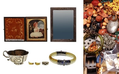 Gold, Silver, Amber and Costume Jewelry Assortment