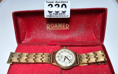 Good quality vintage Roamer Premier Gents watch with hallmar...