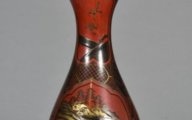 Grand vase en porcelaine du Japon à fond... - Lot 30 - Conan Hôtel d’Ainay