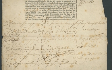 Great Britain Sidney Godolphin, 1st Earl 1679-1709 A group of documents (4) signed by Sidney Go...