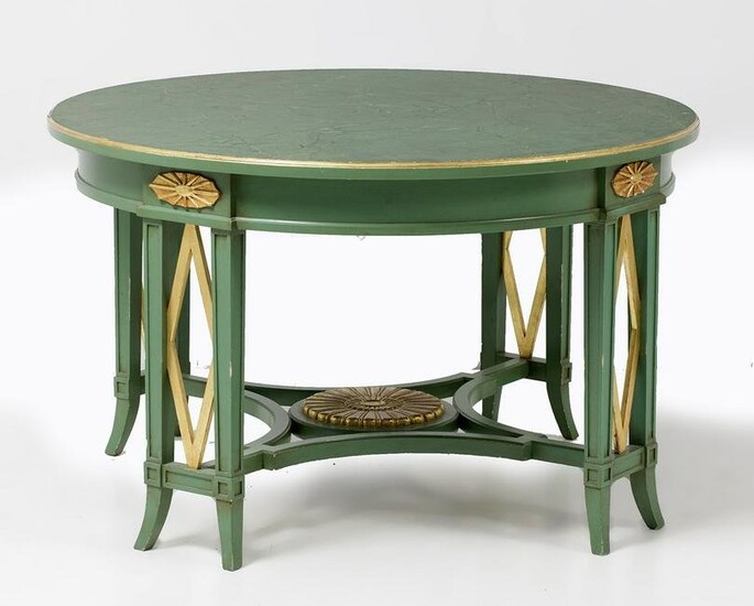 Green painted coffee table