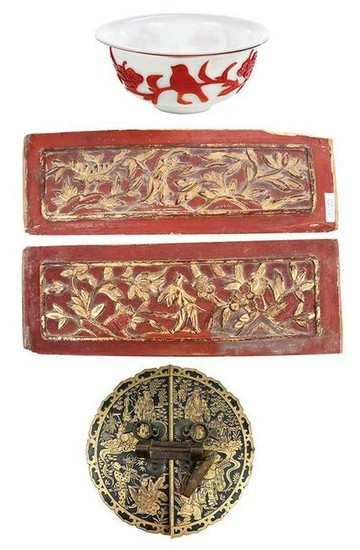 Group of Three Chinese Decorative Objects
