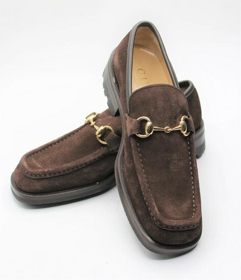 Gucci Brown Suede Loafers