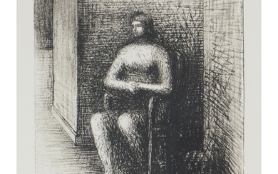 HENRY MOORE (British, 1898-1986) Seated Figure VI (Alcove Corner) 1974 lithograph, ed. 34/50 24.5 x 21cm