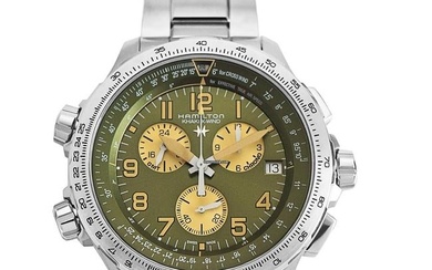 Hamilton Khaki Aviation H77932160 - Khaki Aviation Quartz Green Dial Stainless Steel Men's Watch