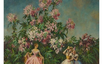 Harriet Krawiec, Three Maids, oil on canvas