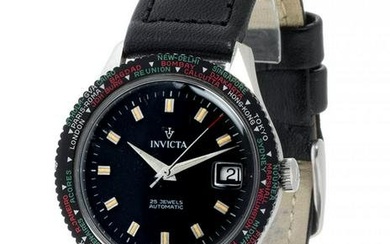 INVICTA World Time watch, ref. 27177, for men/Unisex. In steel. Auxiliary window at 3 o'clock for
