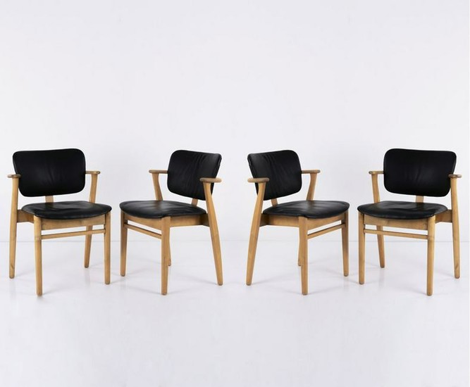 Ilmari Tapiovaara, Four 'Domus' stacking chairs, 1946