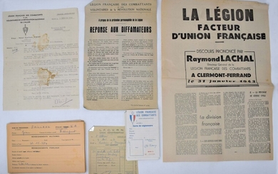 Important lot de documents sur la Légion...