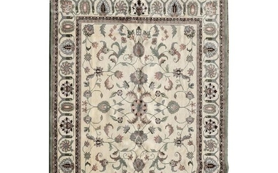 Indian Qom Style Wool Carpet.