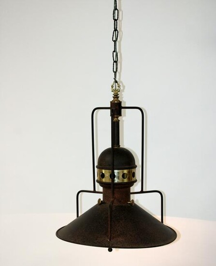 Iron and brass nautical style hanging light